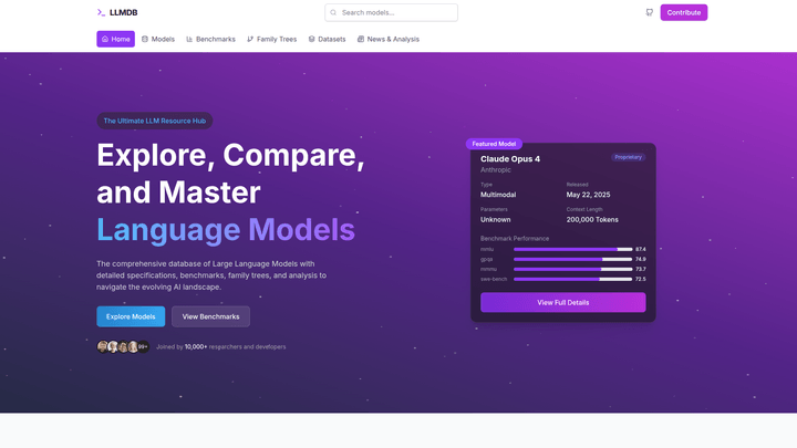 Large Language Model Database project screenshot